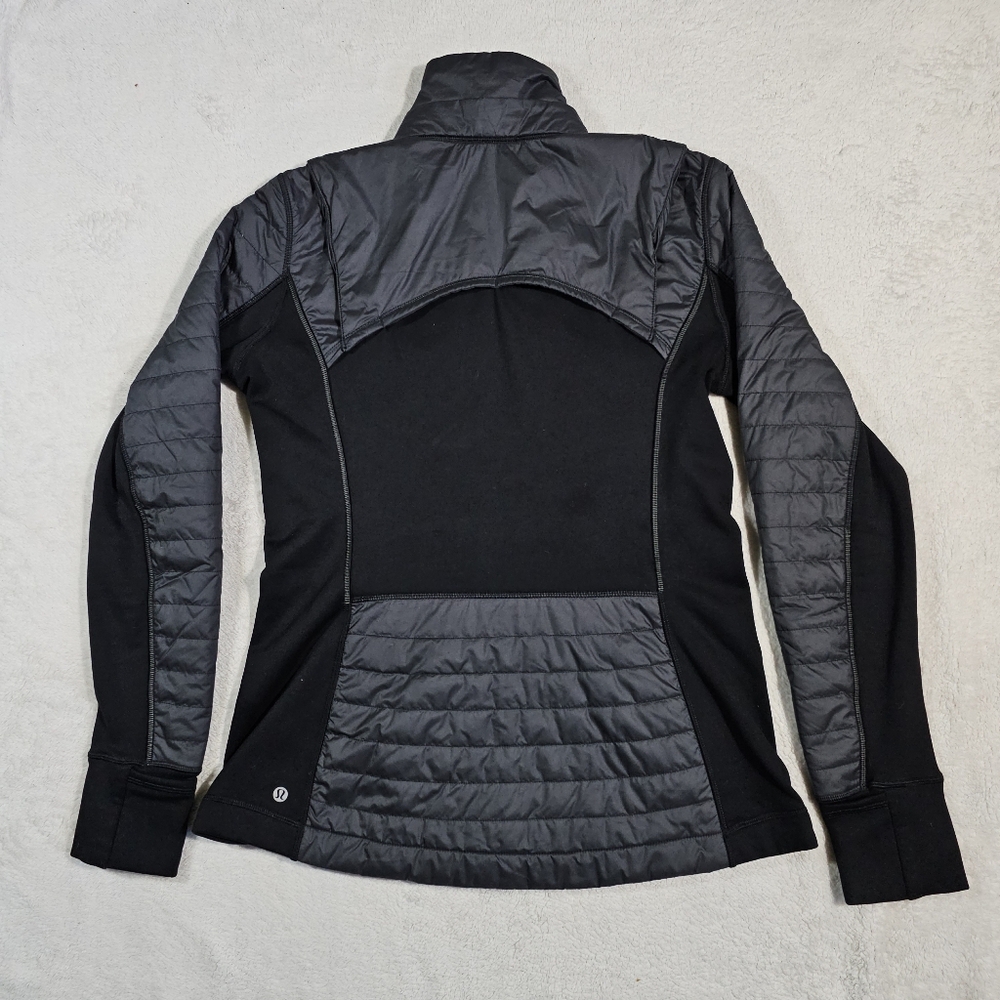 LULULEMON FIRST MILE QUILTED RUNNING Jacket Black Womens Size 10. - Picture 7 of 13